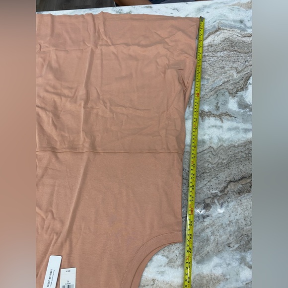 Nwt express brooch side sleeveless t-shirt dress rhinestone embellished XL peach - Picture 7 of 9